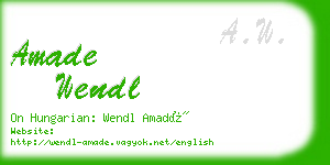 amade wendl business card